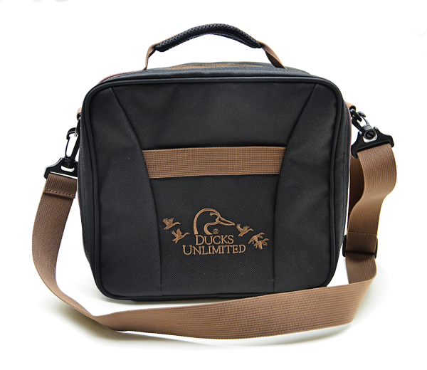 Padded Brown field bag Ducks unlimited with Dividers and Shoulder Strap ...