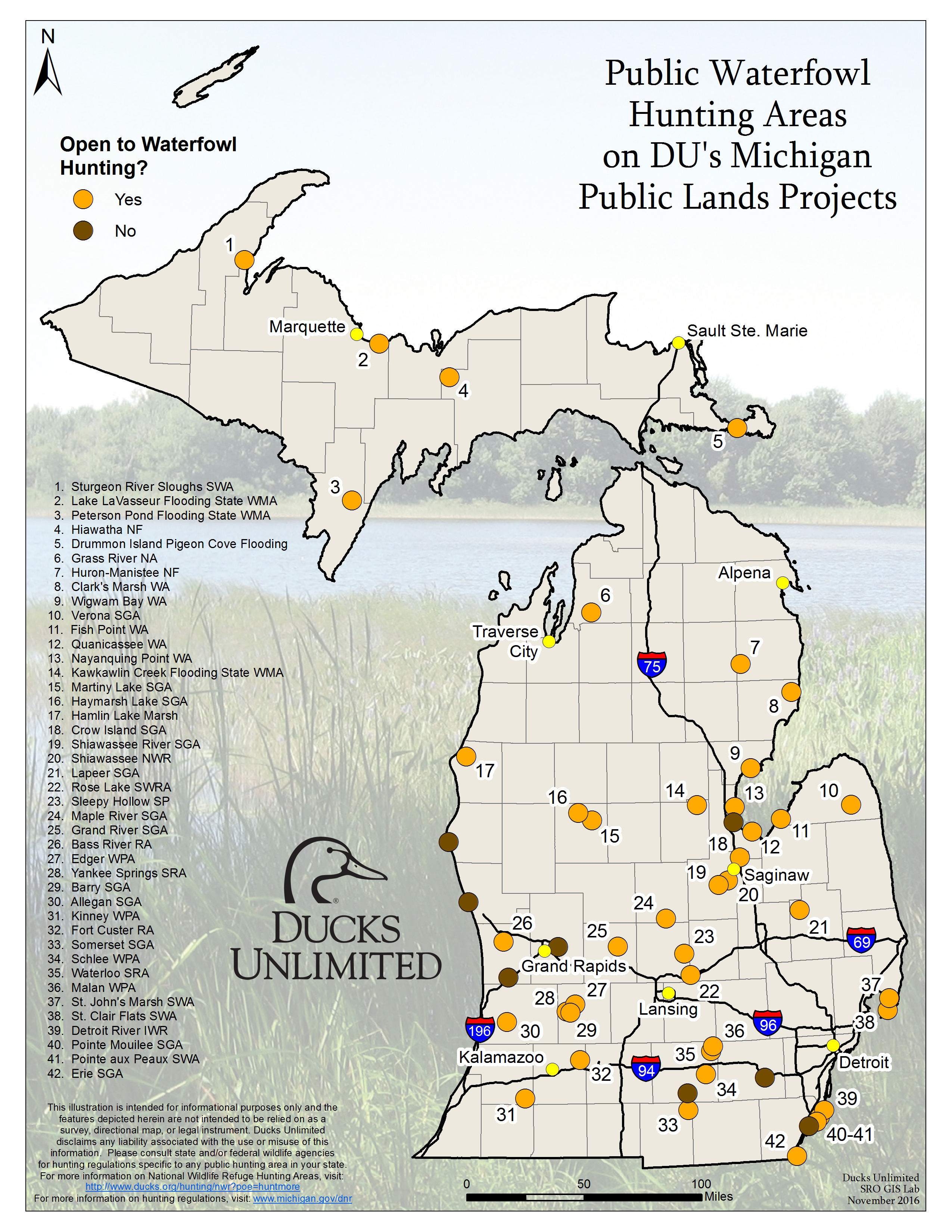 Michigan Public Hunting Land Map. 