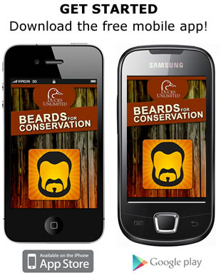 Download the DU Beards for Conservation app.