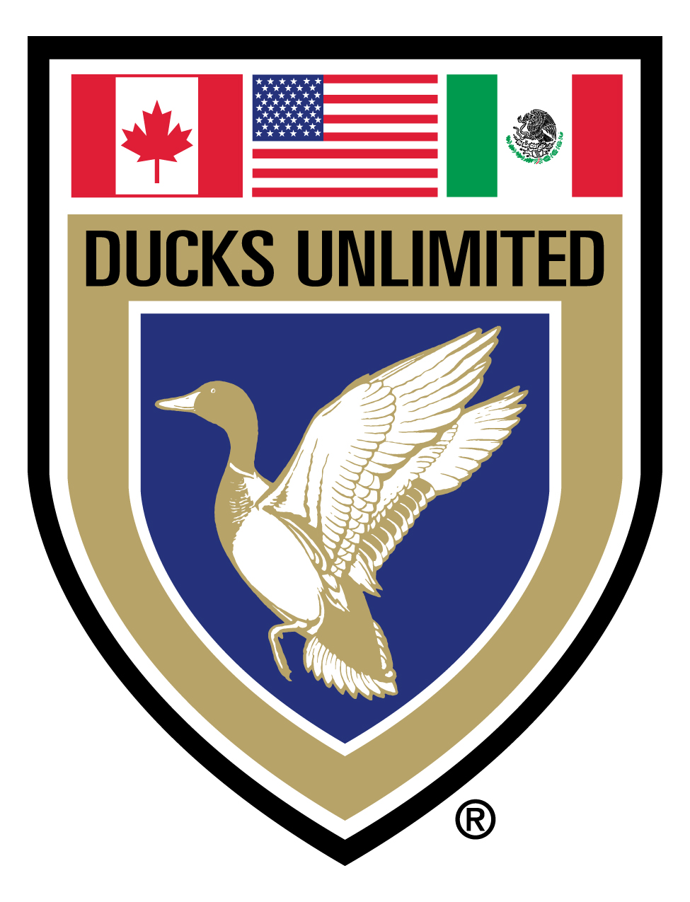 Ducks Unlimited Proud Donor Decal green and metallic  